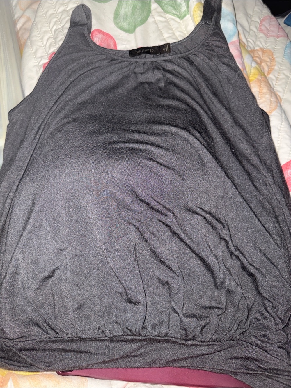 The Limited Charcoal Gray Scoop Neck Tank Top 0020